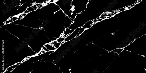 Luxury black marble texture with sharp white veins on a dark stone surface, elegant natural pattern for modern interior design, countertop background, tile, and premium abstract backdrop.
