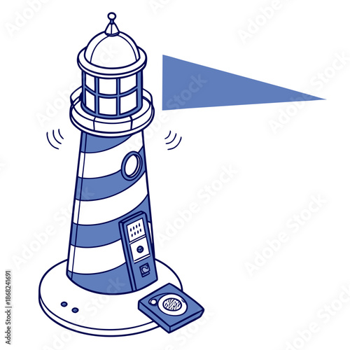Maritime Distress Signaling Beacon and Smart Emergency Communication System for Vessel Safety Graphic