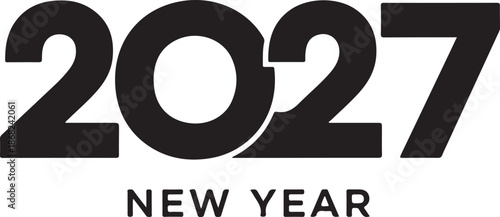 New Year 2027: A graphic of bold 2027 and the text NEW YEAR below symbolizes anticipation and celebration.