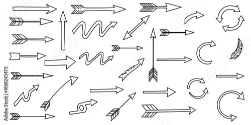 Collection of various arrows and pointers in different styles