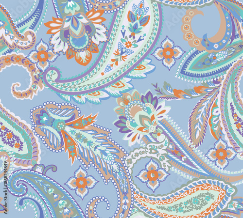 seamless paisley striped pattern with trend colors on black for bed linen ,textiles, fabrics, greeting cards and scrapbooking,shawl	
