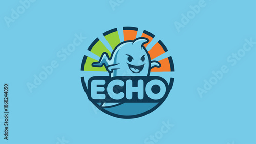 A stylized logo features a smiling, cartoonish creature with the word "ECHO