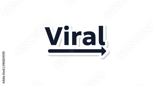 The word "Viral" in bold, dark blue, above an arrow pointing right, on a white background
