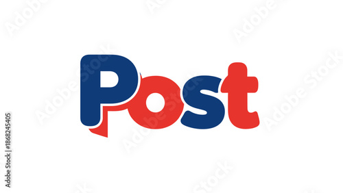 The word "Post" in blue and red rounded letters on a white background