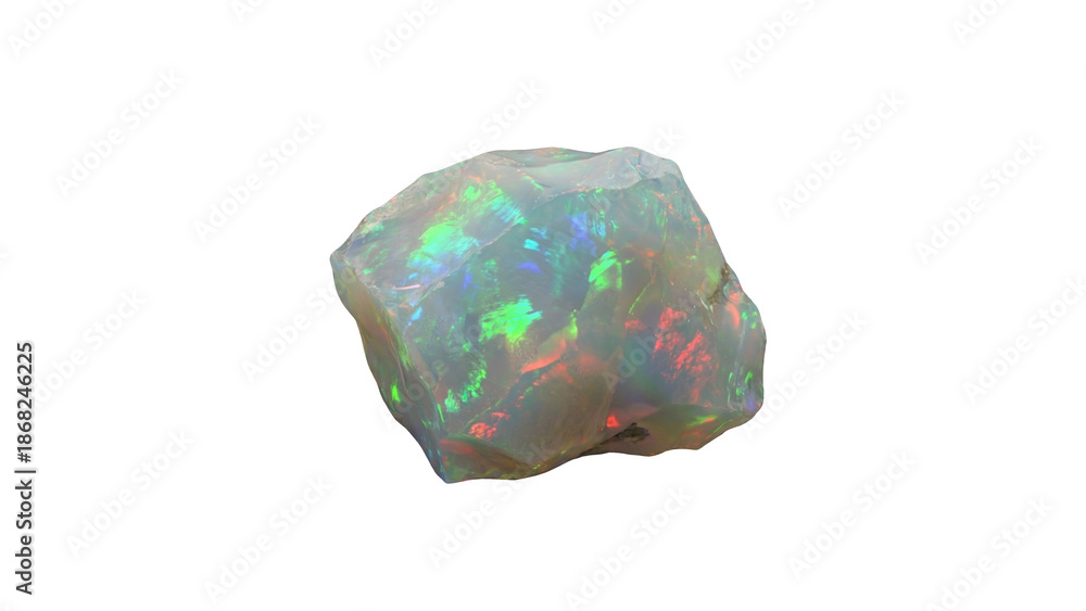 Naklejka premium Rough Iridescent Opal Stone