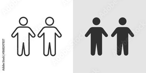 Friends Icon representing friendship, social connections, and community interaction.