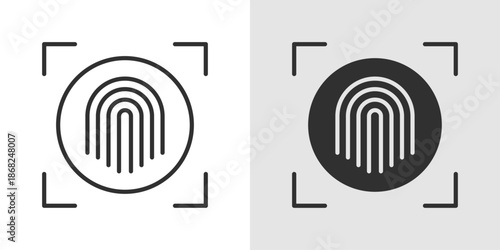 Fingerprint Scan Icon representing biometric authentication, identity verification, and secure access.