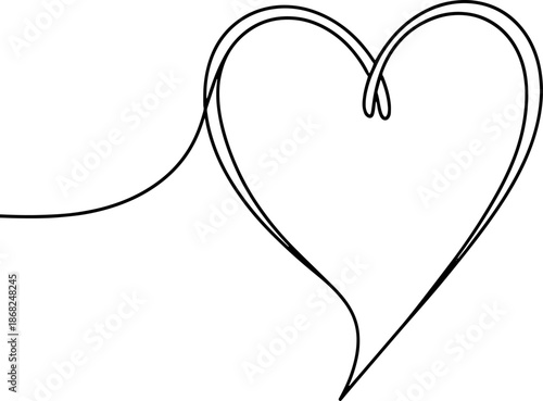 Hand Drawn Valentine Love Doodle Line Art Abstract Ornament Design