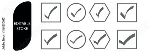  Checkmark, Verified, Correct, Success, Approval, Checklist, Validation Symbol, OK Mark, Done Sign, Vector Flat Style Design Collection