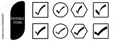  Checkmark, Verified, Correct, Success, Approval, Checklist, Validation Symbol, OK Mark, Done Sign, Vector Flat Style Design Collection