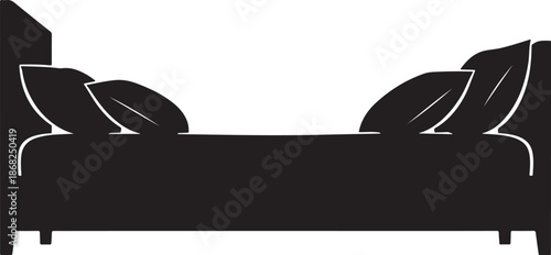 Bed silhouette element