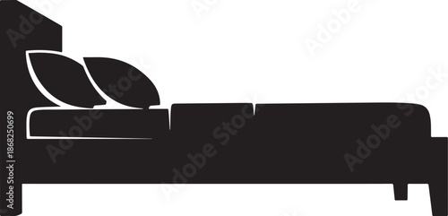 Bed silhouette element