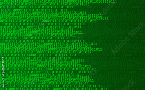 Abstract technology binary code background. Digital binary data, matrix background. Vector Illustration