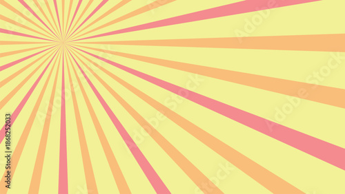 赤と黄色の集中線のイメージイラスト