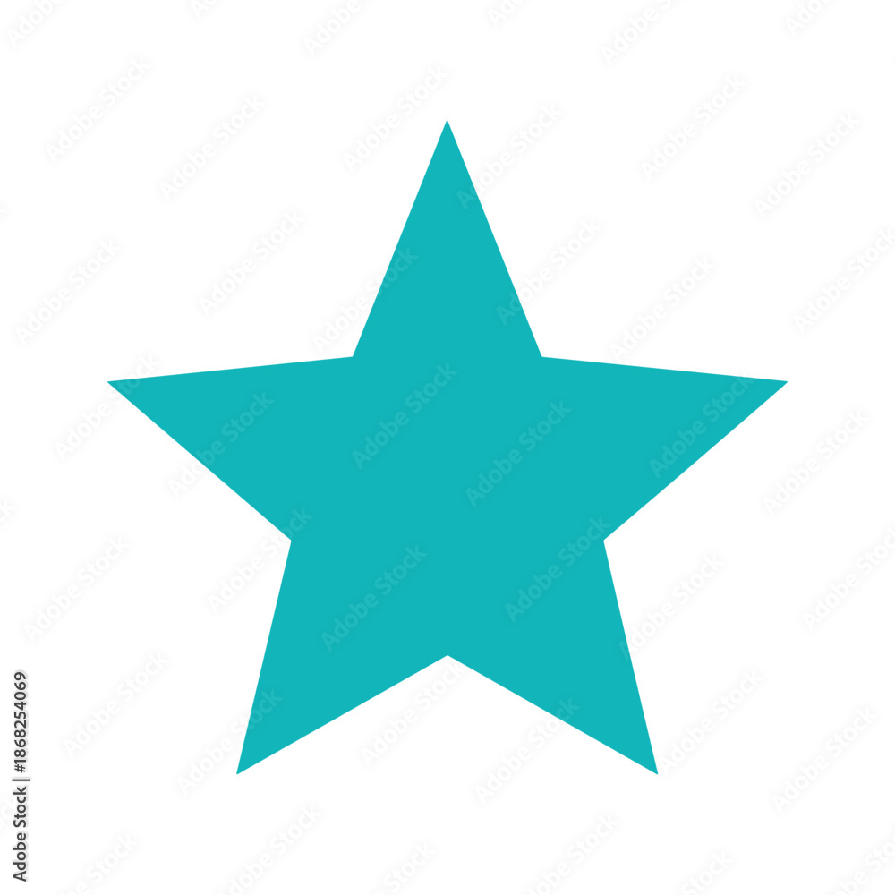 Obraz premium Teal Star Vector Illustration