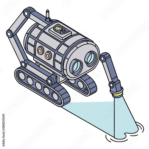 Futuristic Deep Sea Mining Robot Vehicle for Seabed Resource Extraction and Marine Industry
