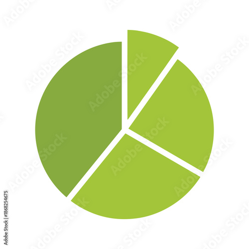 Green Pie Chart Illustration