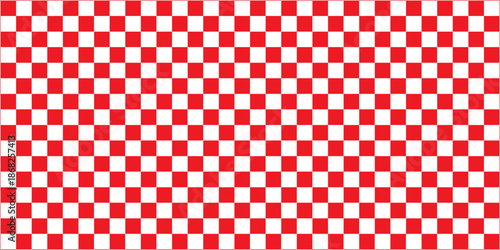 Textured red checkered tablecloth vector background isolated on white. vector eps 10