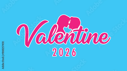 Valentines day 2026 love couple logo icon element design vector 3