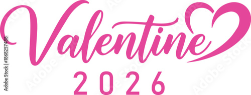 Valentines day 2026 love couple logo icon element design vector
