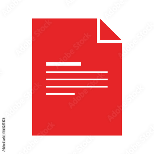 Vector Illustration of a Red Document