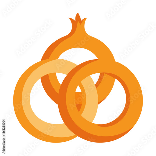 Onio Rings vector on white background