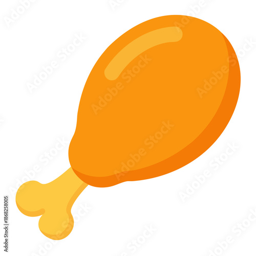 Chicken leg vector on white background