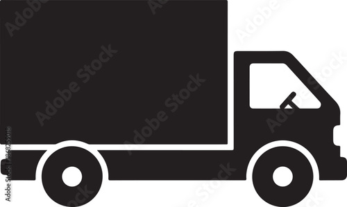 Minimalist delivery truck icon Vector, illustration
