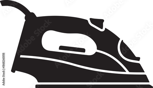 Modern Iron Silhouette Household Appliance Kitchen Tool Ironing Board