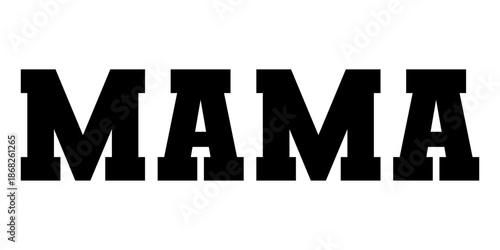 Modern Geometric Mama Typography Vector for Mother's Day Design