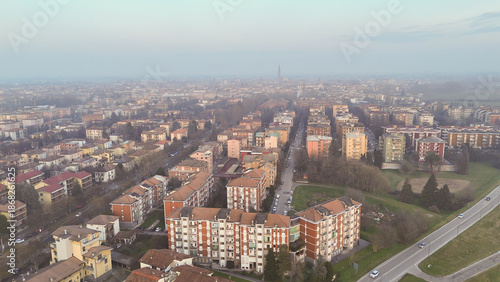 Wallpaper Mural Aerial view of Cremona, Lombardy, Italy, showcasing urban sprawl and distant landmarks Torontodigital.ca