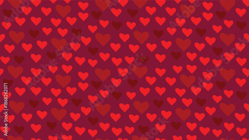 red heart seamless pattern background. wallpaper and paper wrapping decoration