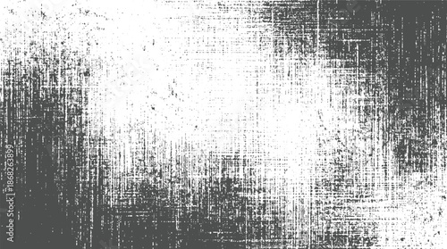 Grungy distressed texture with a rough, weathered surface and subtle linear patterns in shades of gray and white for a vintage feel