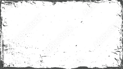 Single frame of a heavily textured grunge background with a dark, irregular, and distressed border and a fine scattering of grey speckles