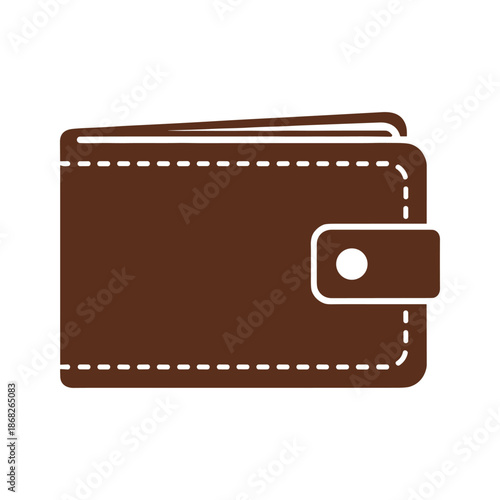Brown Wallet Vector Illustration
