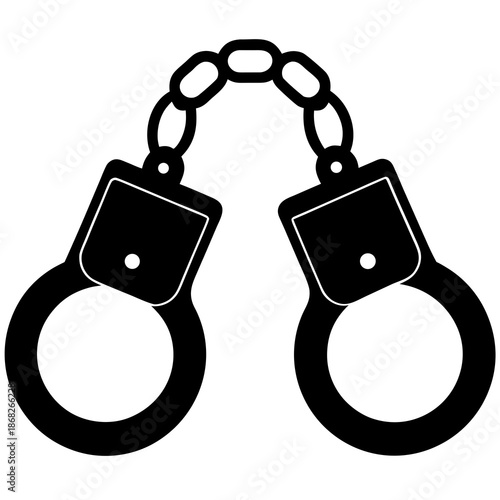 Isolated silhouette of law enforcement barriers