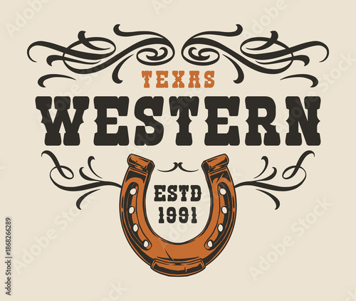 Texas Western vintage design