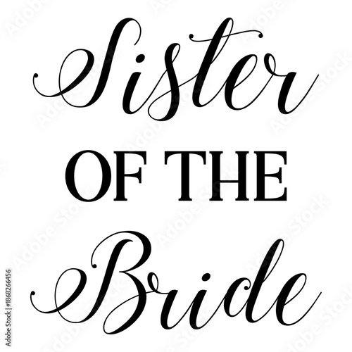 Abstract Geometric Bridal Party Illustration for Wedding Invitation Design