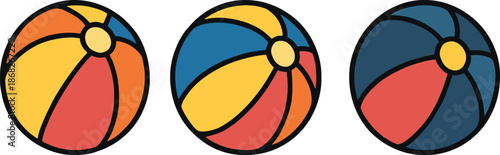 Colorful Beach Balls Set