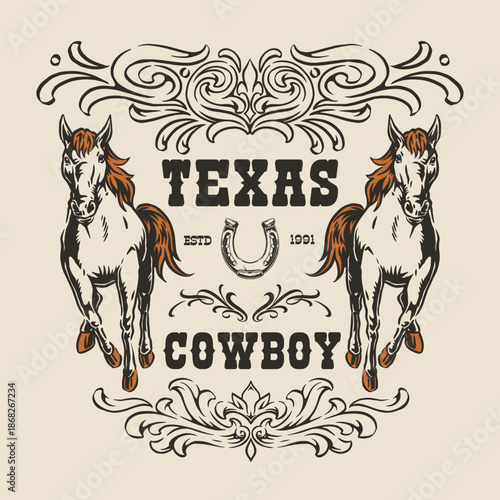 Texas cowboy horses