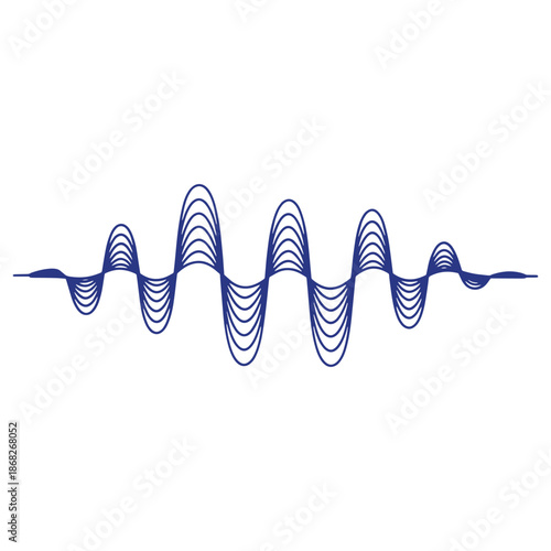 Flowing Sound Wave Line Art