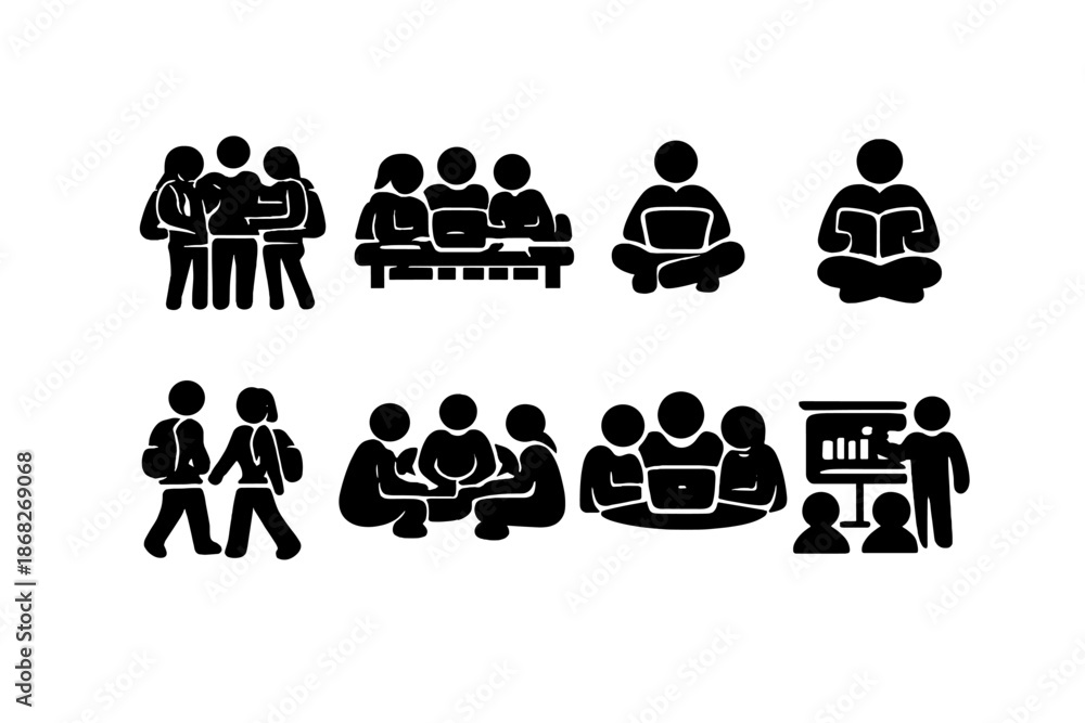 custom made wallpaper toronto digitalUniversity Students Icons. University Students. Filled icon set of University Students: student group,