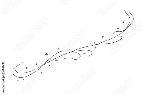 Winter Dust Particles. Winter aura dust particles. Minimalistic one-line drawing aura-like dust particles