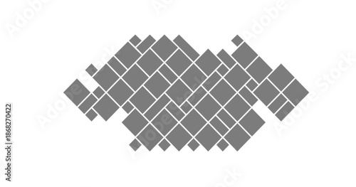 Photo mosaic with collage and template for creative background. Tile mood and vintage for banner illustration. Mockup layout and vector for education presentation design.