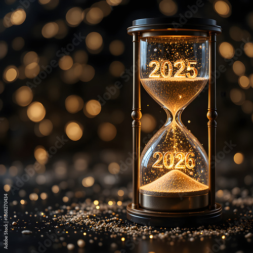 Hourglass symbolizing New Year - 1