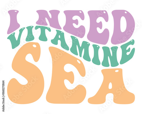 Colorful Abstract Vitamine Sea Illustration for Summer Vacation Design