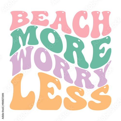 Summer Beach Vacation Inspiring Quote Vector Illustration