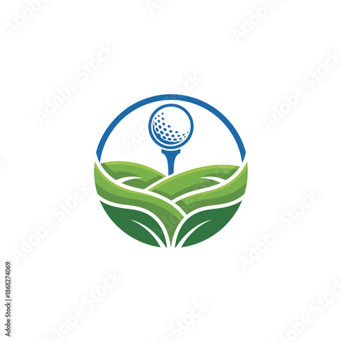 Golf Course Logo Icon – Green Fairway Flag Emblem for Sports, Club & Tournament Design