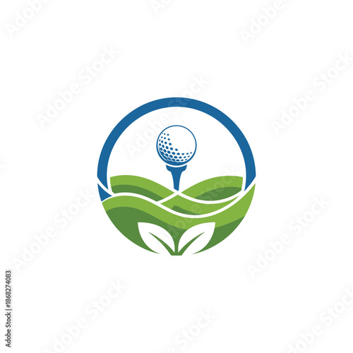 Golf Course Logo Icon – Green Fairway Flag Emblem for Sports, Club & Tournament Design