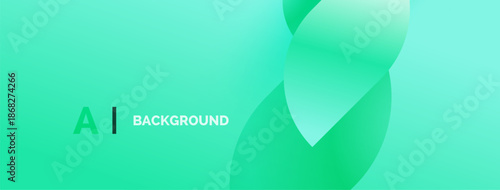 Abstract gradient background. Teal hues blend smoothly, creating soft visual effect. Text reads AI BACKGROUND. Minimalist design.